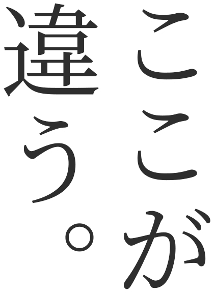 ここが違う。